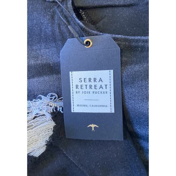 NWT Serra Retreat Distressed Fray Hem Crop Jeans Size 26W Women’s Black - Picture 6 of 10